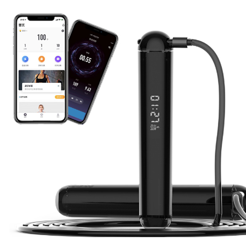 Corda de salto inteligente com logotipo do APP Corda de salto digital personalizada Velocidade de fitness Contagem de calorias