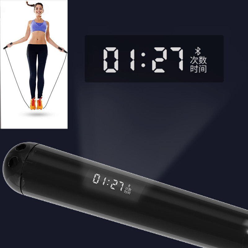 Corda de salto inteligente com logotipo do APP Corda de salto digital personalizada Velocidade de fitness Contagem de calorias