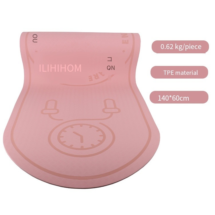 Urich EG0195 TPE Quadrado Salto Pad Rosa Impermeável / Eco Amigável Yoga Jump Rope Mat