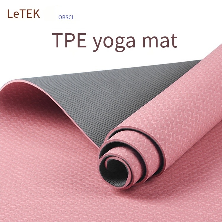 Logotipo personalizado TPE Yoga e Pilates Tapete de Urich Modelo EG0146 Cor rosa 173cm de comprimento