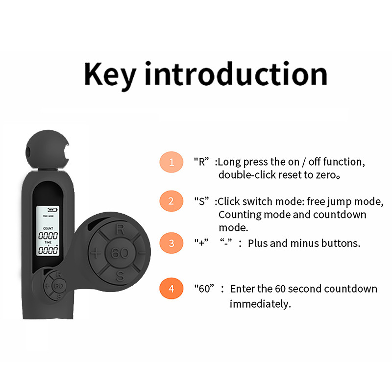 Corda Substituível Queima de Gordura Esportes Profissionais Contador Eletrônico Inteligente Corda de Salto Não Bluetooth