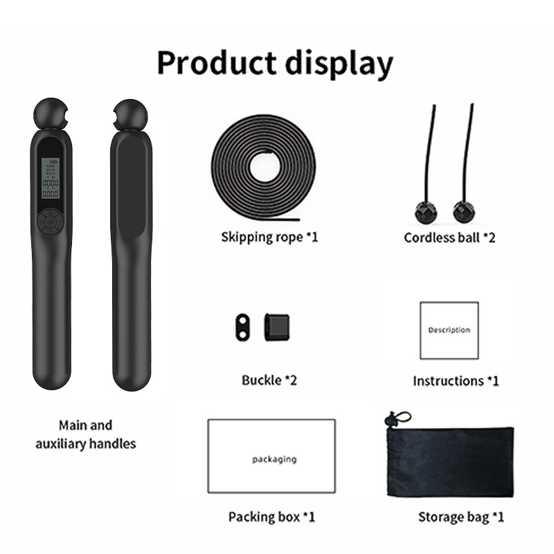 Corda Substituível Queima de Gordura Esportes Profissionais Contador Eletrônico Inteligente Corda de Salto Não Bluetooth