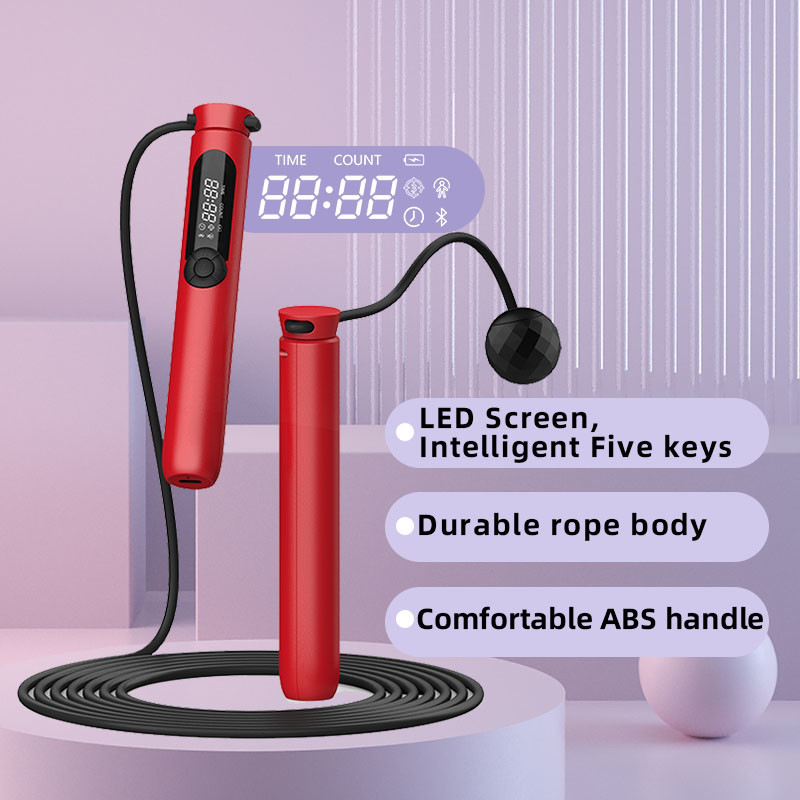 Nova ligação Bluetooth para pular corda para perder peso pode ser contada e recarregada.